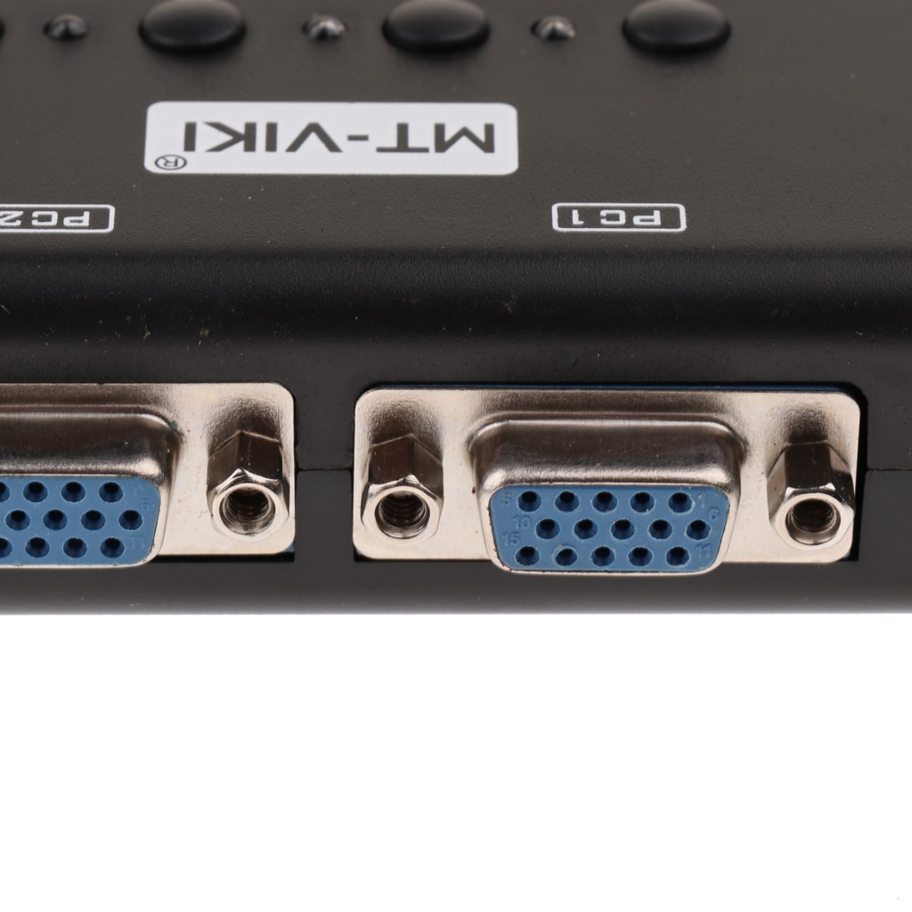 4 Port Smart KVM Switch Manual Key Press VGA USB Remote Extension Switcher