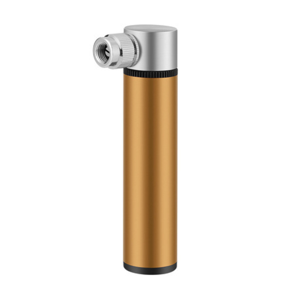 Portable Hand Bicycle Pump 120psi High Pressure Pump Aluminum Alloy MTB Mountain Bike Tire Valve Inflator Bicycle Accessories: Gold