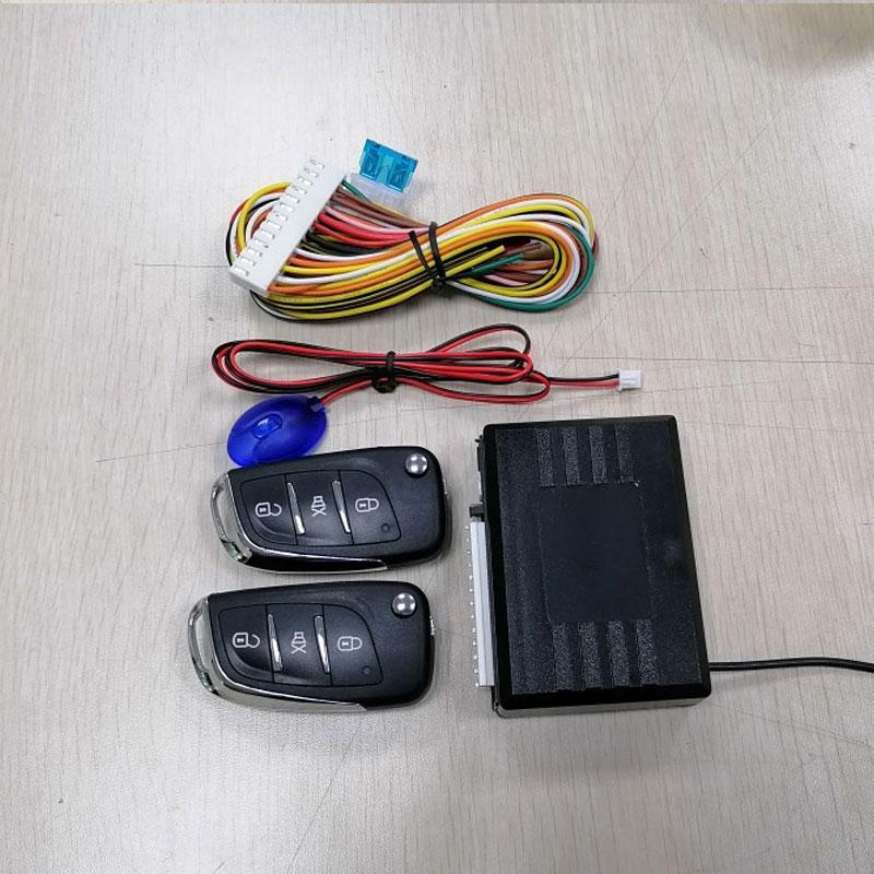 Universele Auto Auto Keyless Entry Systeem Knop Start Stop Led Sleutelhanger Centrale Kit Deurvergrendeling Met Afstandsbediening: Default Title