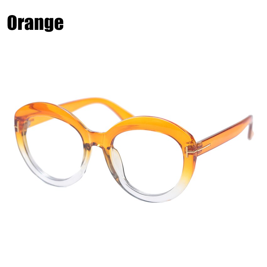 SOOLALA plastikowe okrągłe przezroczyste okulary optyczne rama kobiety kobieta 2021 przezroczyste klosze spektakl krótkowzroczność okulary korekcyjne: pomarańczowy
