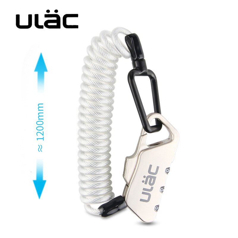 GIYO Mini Bicycle Lock 3 Digit Password Anti-theft Bike Lock Cycling Helmet Code Combination Security Cable lock Mini Cable Lock: K2N-SILVER-1200mm