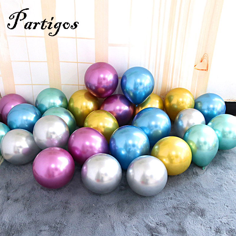 20/50pcs 5 Inch Pearl Metallic Latex Ballon Goud Ronde Metalen Ballonnen Verjaardagsfeestje blazen Lucht Globos Bruiloft decor supplies