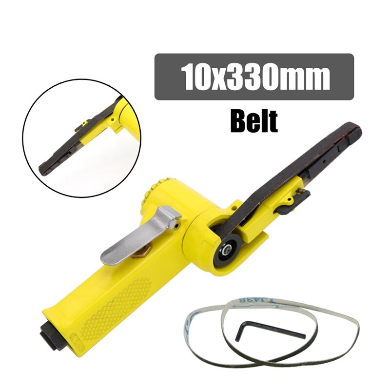 Industrial Air Belt Sander Sanding Machine Pneumatic Polishing Tools Air Angle Grinding Machine 10X330mm