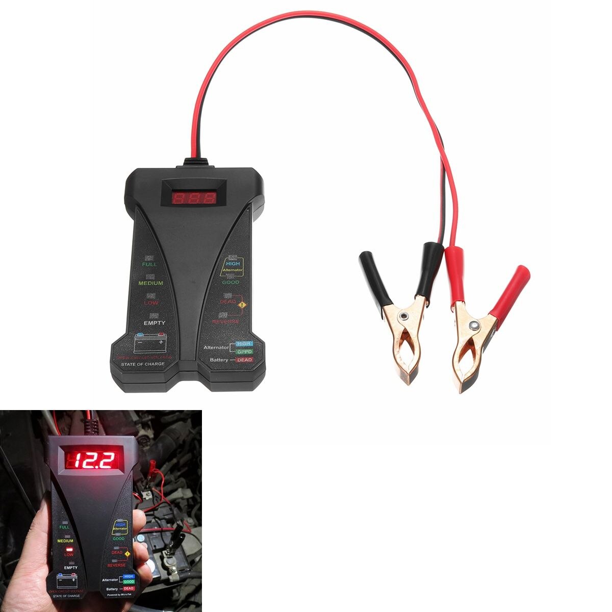 12V ATV Digital Battery Tester Motorcycle E-bike Voltage Battery Load Analyzer Multifunction Mini Diagnostic Tool