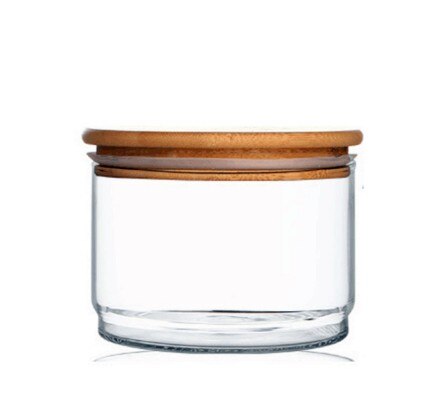 1200 ml 3-layer glass can kitchen food bulk container set for spice dry fruit storage tank salad bowl box: First floor