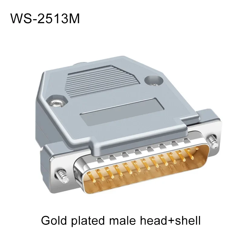 DB25 Złącze lutownicze Wtyczka dwurzędowa DB 25 Pin Pozłacana wtyczka męska żeńska Spawanie klasy przemysłowej Adapter złącza 25-pinowego: Pomarańczowy