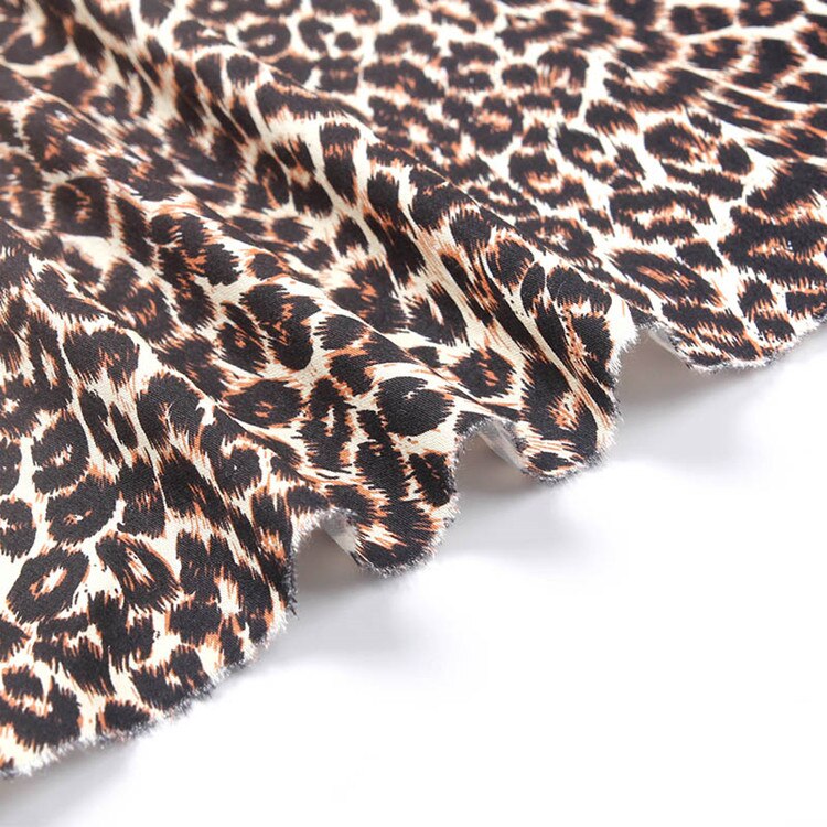Tela 100% algodón con estampado de leopardo para accesorios de Costura de la ropa, 50X140cm, tejidos, Tissus, bricolaje, materiales