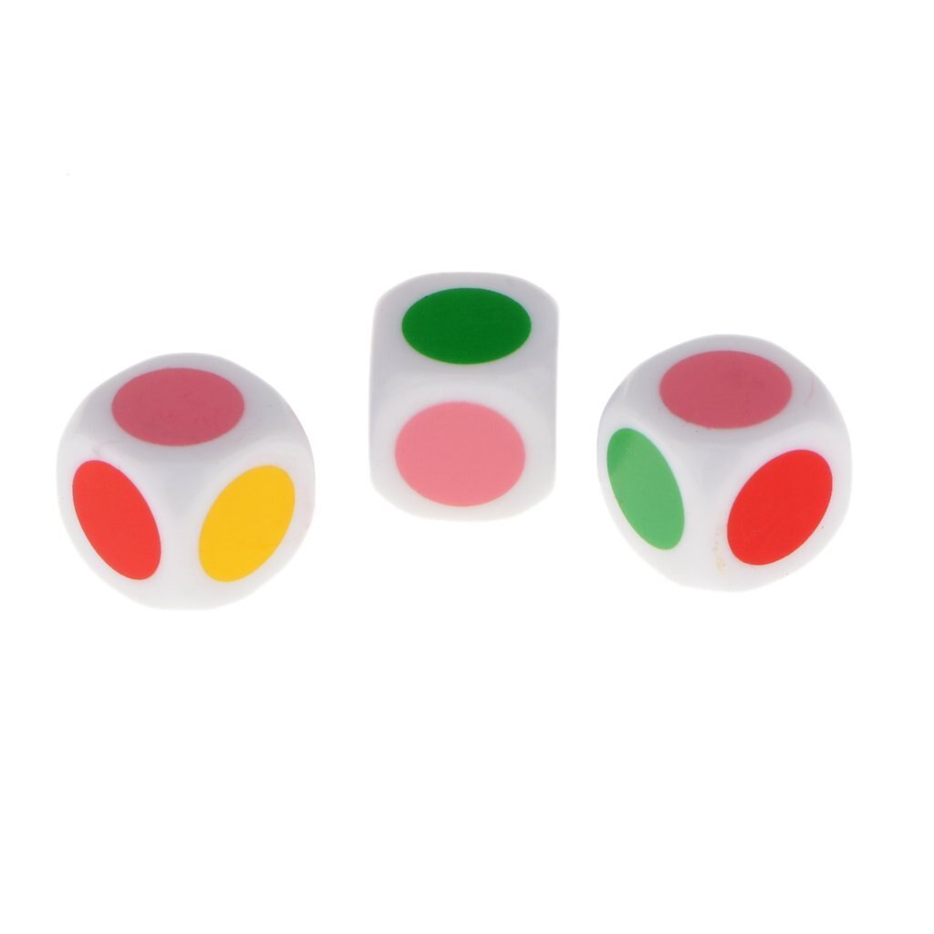 Juego de 10 Uds de dados DSGS para jugar con 6 colores para juegos de mesa para niños juegos de mesa juguetes educativos