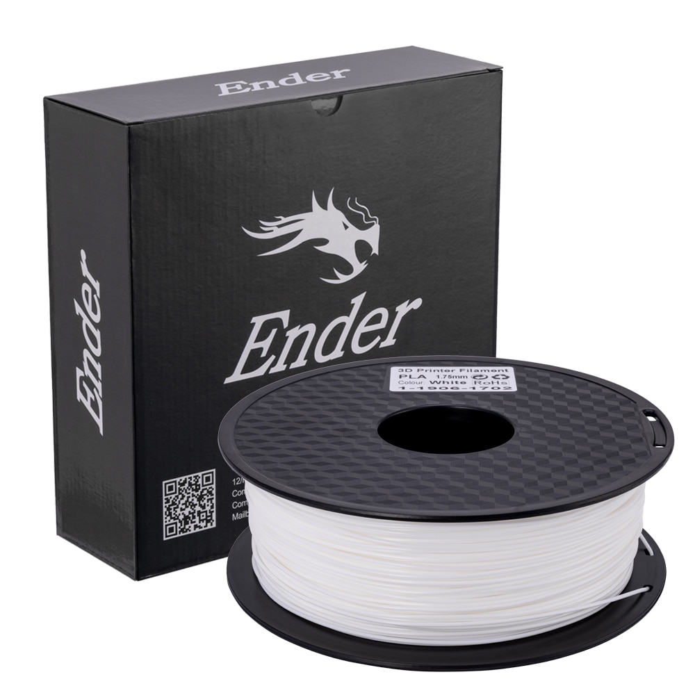 Wit/Zwart Kleur Ender 3D Pla Printer Gloeidraad 1.75Mm 1Kg/Roll 2.2lb Spool Met Ce-certificering voor 3D Printer
