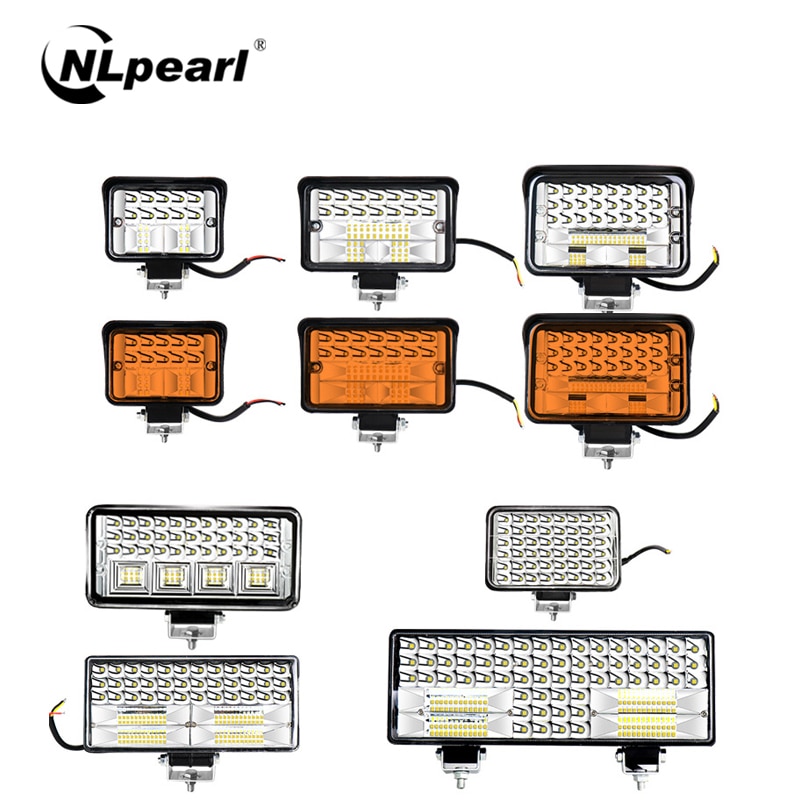 Nlpearl valopalkki/työkevyt kuorma-autot led työvalopalkki tulvapistevalo työvalot autoihin maastotraktori vene 4 x 4 12v 24v