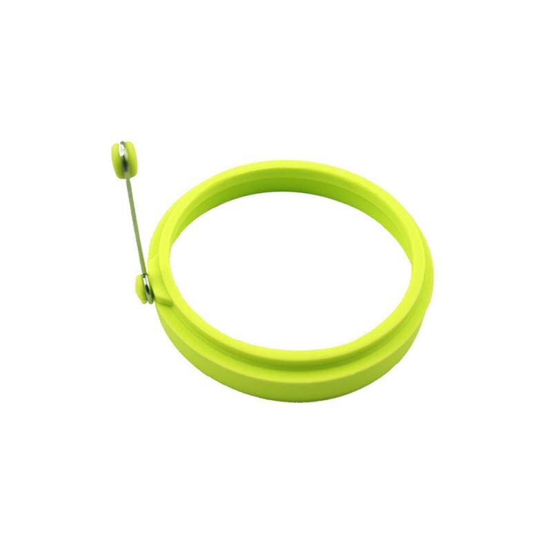 Molde de huevo frito silicona con mango redondo, moldes de huevo fritos antiadherentes para tortitas, utensilios de cocina, utensilios de cocina: green