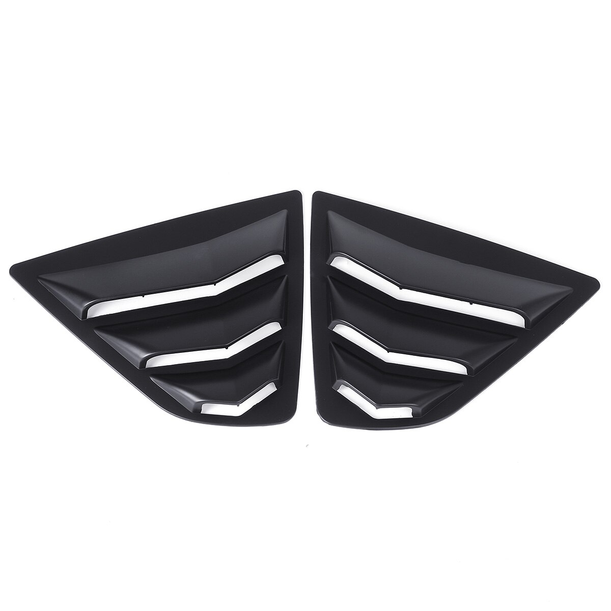 Black/Carbon Fiber Look 2pcs Car Side Rear Window Louver Shutter Cover Trim For Toyota Camry SE XSE L LE XLE