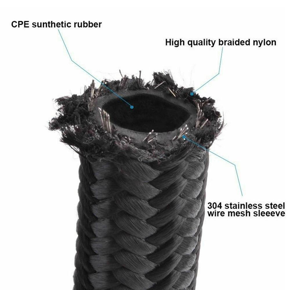 4/6/8/10N Fire Resistant Black Nylon Woven Mesh Tube Pet Extension Hose Armoured Tubing Electric Wire Conduit Expansion Hose