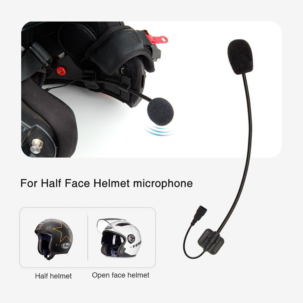 2pc lexin earphoe med 2- typ mikrofon intercom headset tillbehör för lx-etcom hjälm hög ljud brusreducering