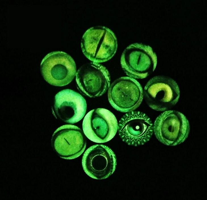 12mm Gem Glass Brads Variety of Animal Eyes POP Jewel Accessories Paper Craft Scrapbook Wedding Supplies Card Valentine DIY: 7