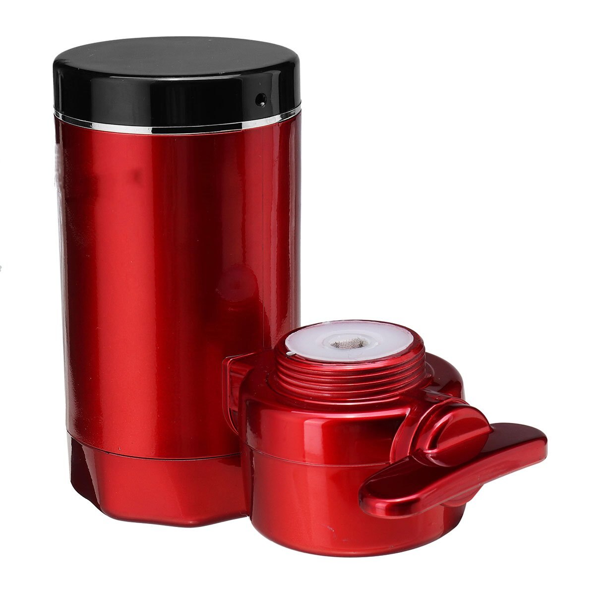 3000W Instant Kitchen Faucet Temperature Display Electric Water Cold Heating Faucet 220V Tankless Instantaneous Water Heater: Red