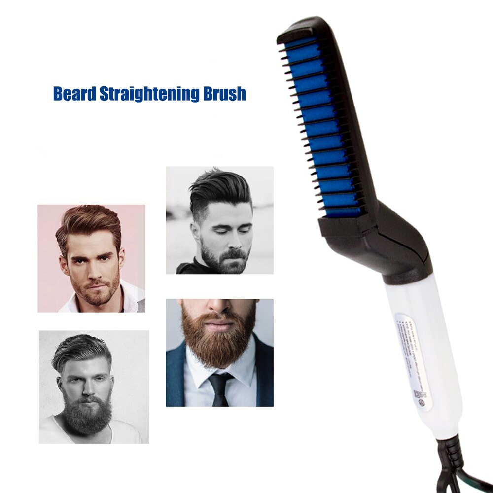 Multifunctional Beard Straightener Brush Electric Hair Straightening Comb For Men Quick Straighten Hair Heating Styling Tools