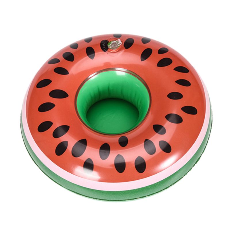 Waterpark Children Toys Watermelon Cup Holder Coaster Floating Inflatable Drink Bottle Case