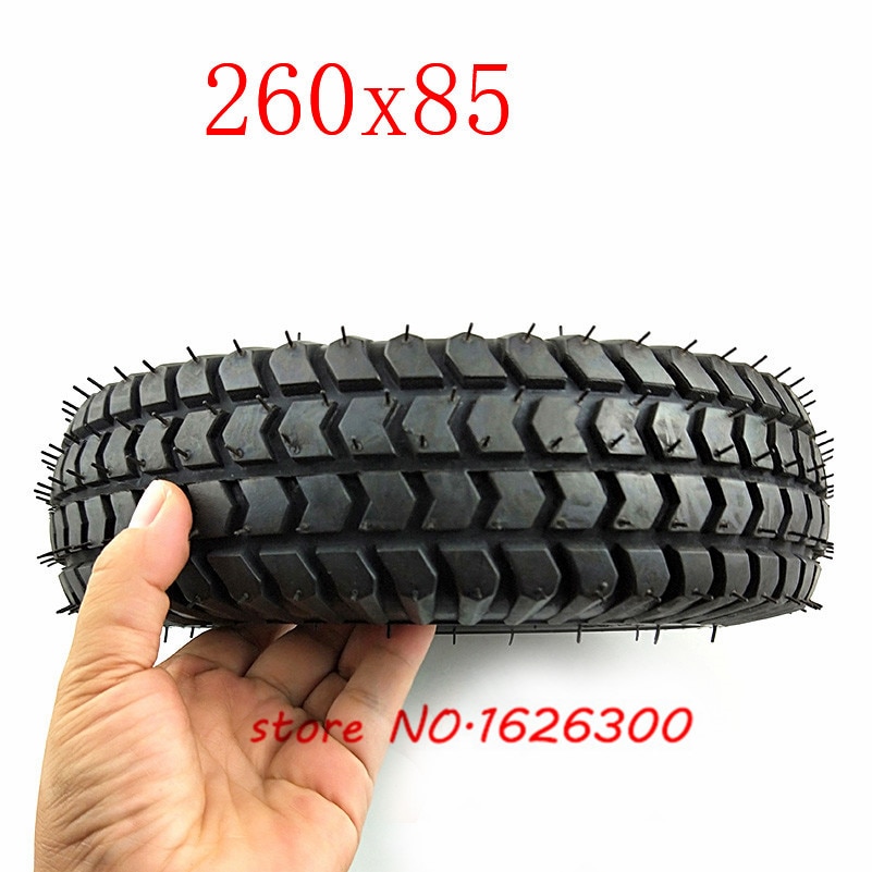 260x85 Tire and Inner Tube 3.00-4 (10"x3", 260*85) Knobby Scooter, ATV and Go Kart Tire and Tube Motor Tire Good