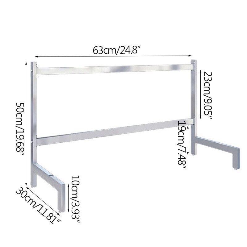 Keuken Organizer Rvs Keuken Schaaltje Bestek Cup Afvoer Rack Keuken Plank Rack Drogen Drain Opslag Houders: 9-63cm