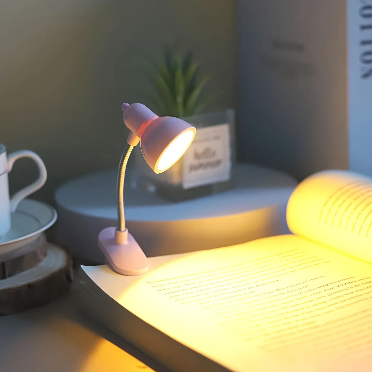 Tragbare LED-Lampe, Mini-Leselampen, augenfreundliche, augenschonende Leseleuchte zum Aufstecken für Bücher, Lesen im Bett, Schreibtischzubehör