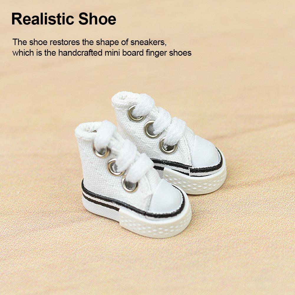 1 stk mini finger sko søde skate board sko dukke sko fingerboard sko til finger breakdance gribebræt 3.5cm #580
