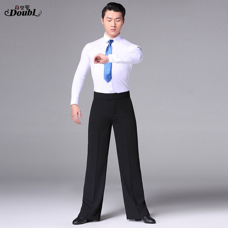 Pantalon long pour homme, uniforme de danse latine, Costume de danse pour adulte, salle de bal, Standard National