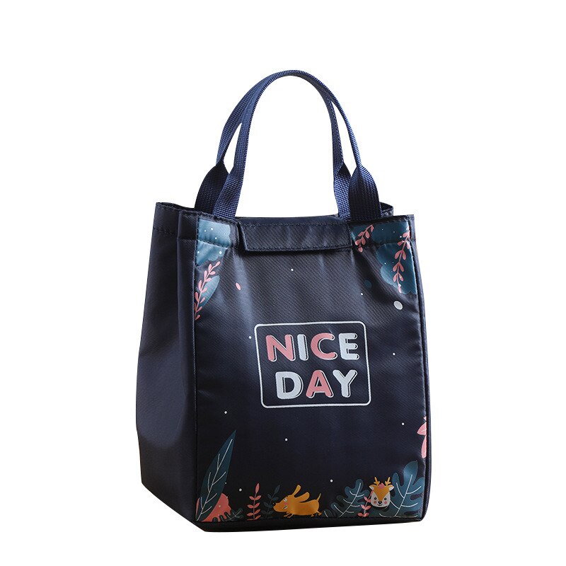 Draagbare Lunch Bag Lunchbox Geïsoleerde Canvas Picknick Voedsel Opbergzakken Lunchbox Tote Reizen Picknick Handtas Reizen Lunchbox: I