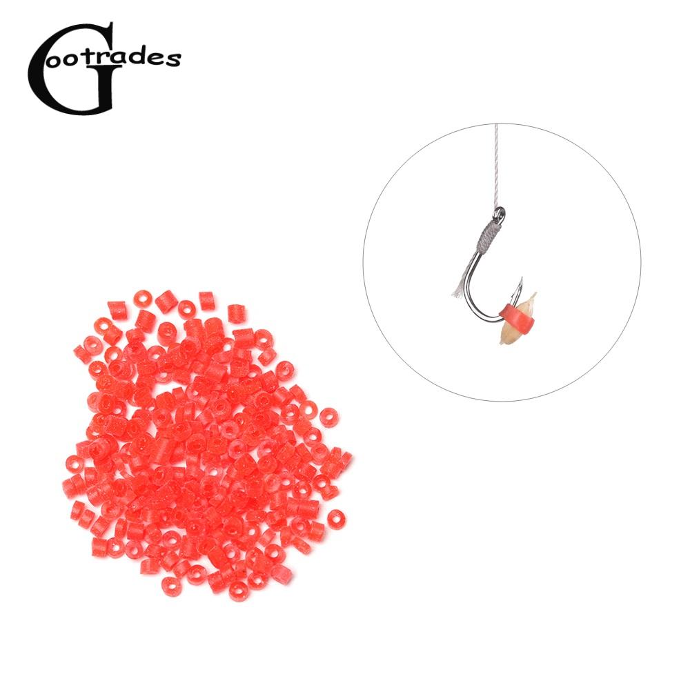 600 Stuks Duurzaam Rode Hoge Elastische Latex Ruwe Ring Elastiekjes Voor Bloodworm Aas Granulator Aas Visgerei Accessoires