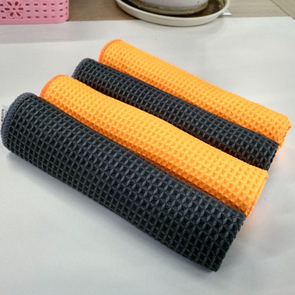 Microfibra paños de limpieza del coche Waffle pulido Wipe Auto limpieza Toalla de secado absorbente