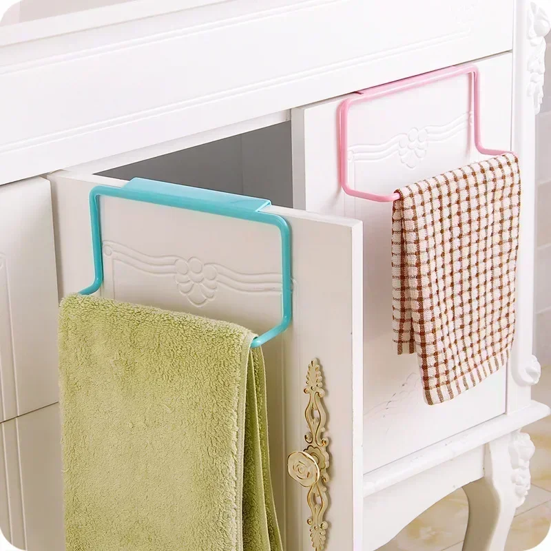 1 Stuk Handdoek Opbergrek Badkamer Keuken Plastic Handdoekrek Opknoping Houder Home Kast Deur Enkele Paal Handdoek Organizer Rack
