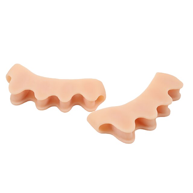 Soin des pieds en Silicone souple, 20 pièces = 10 paires, protecteur des doigts et des orteils, correcteur d'oignon, séparateurs, extenseur, redresseur, soulagement de la douleur: Skin Color