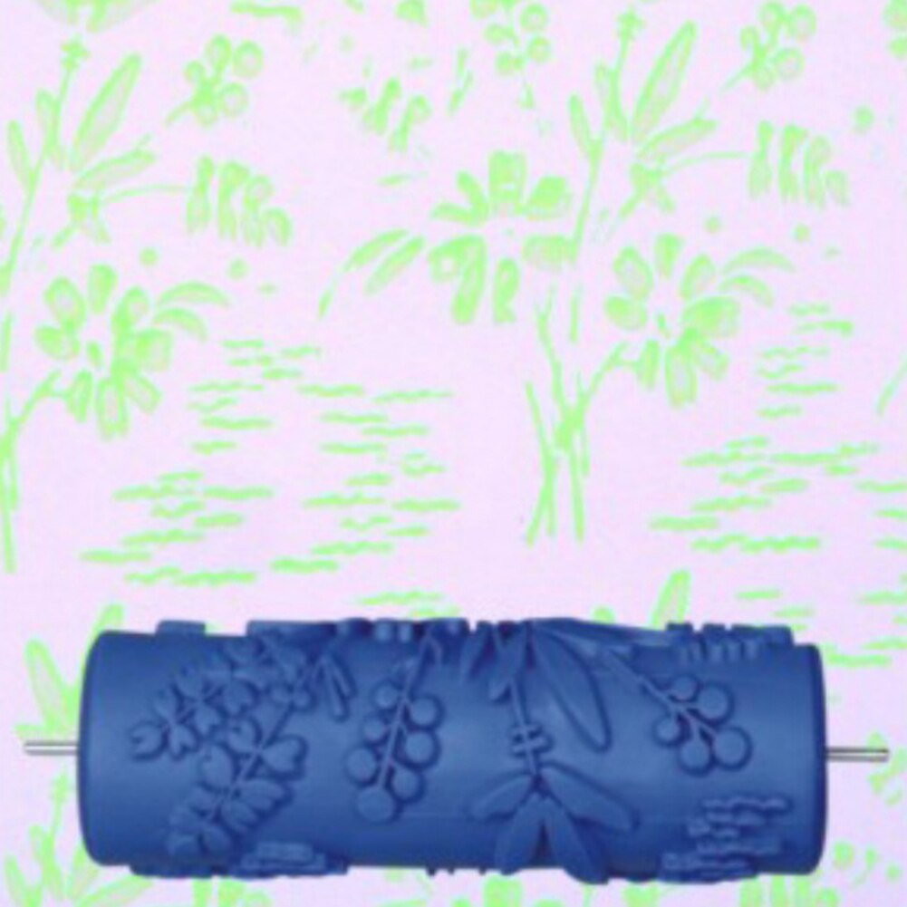 Soft Rubber Paint Roller Iron Pattern Painting Rollers Brush Wall Art Decoration Embossing Tool DIY Paint Wall Roller Brush