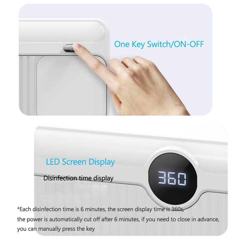 Smart UVC Disinfection Toothbrush Holder Disinfection Tool Drying LED Portable Toothbrush Disinfection Box