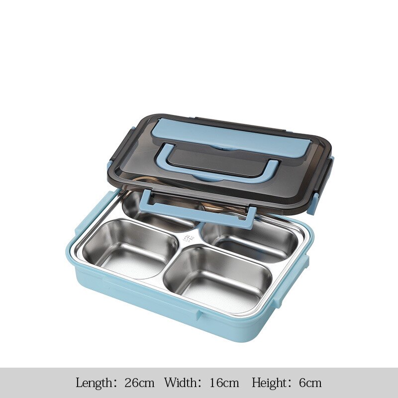 Japanse Kinderen Lunchbox 304 Rvs Bento Lunch Box Met Compartiment Servies Magnetron Voedsel Container Doos: I