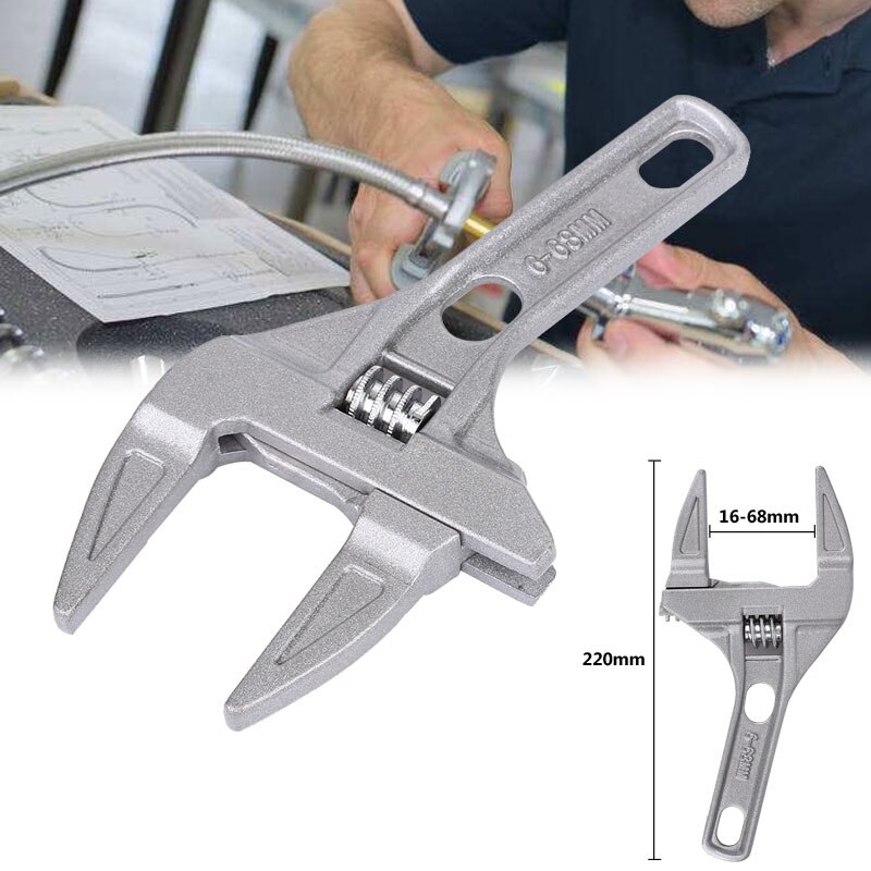 Spanner Short Shank Wrench Large Opening Wrench Adjustable Durable Universal Ultra-Thin 16-68mm Shorts Monkey