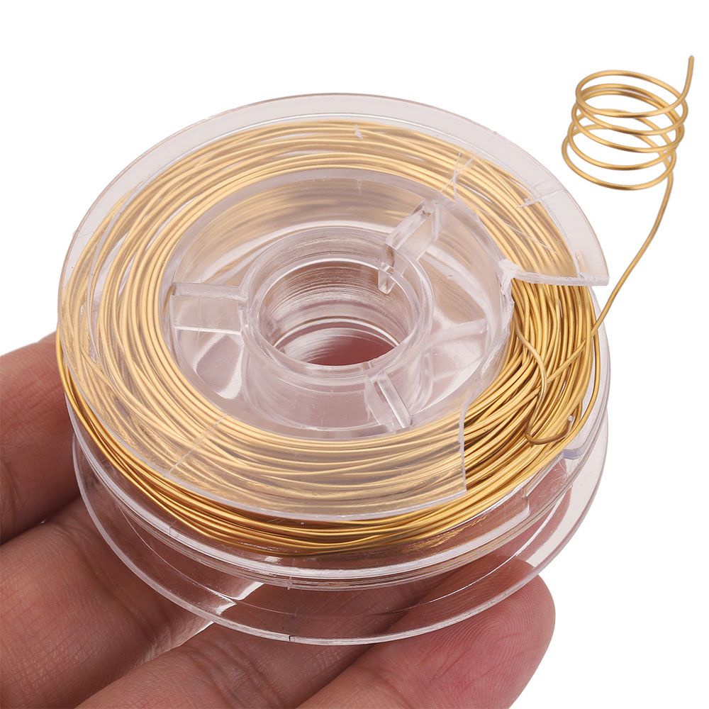 10m/rollo de alambre de cuerda de acero inoxidable, cuerda chapada en Pvd dorada, hilo de pesca para pulsera DIY, collares, pendientes, fabricación de joyas