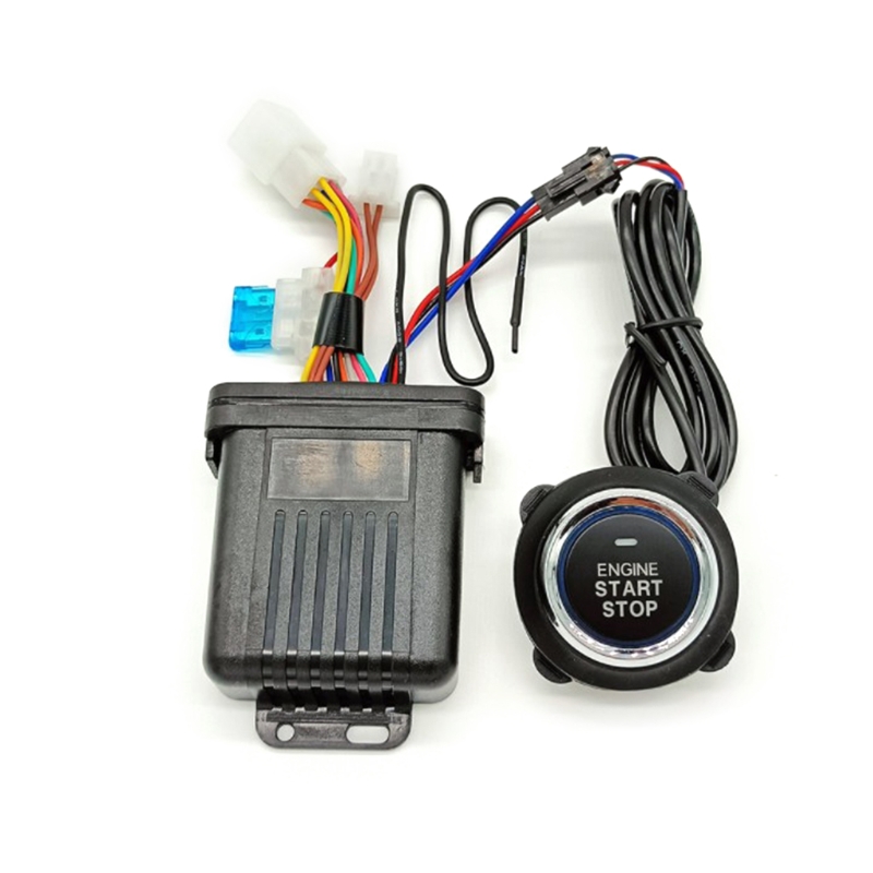 All Purpose Motorcycle Alarm Keyless Start System PKE Engine Starter Push Button Motor Theft Protection System .