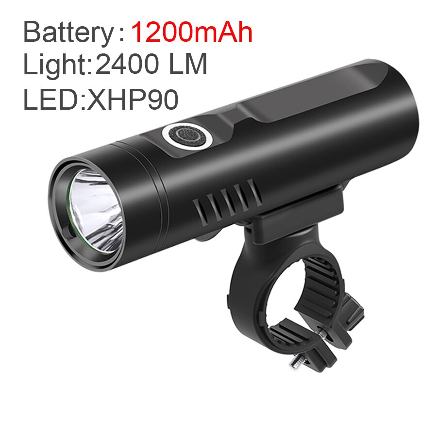NEWBOLER-linterna de 2400 lúmenes para bicicleta, luces LED USB para bicicleta, linterna de aluminio para MTB, faro delantero, accesorios para bicicleta