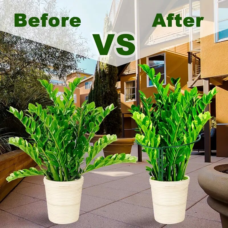 Estacas de soporte para plantas de 6 uds, estacas de Metal semicirculares para plantas de jardín, jaulas y soportes de peonías para interiores, anillo de soporte para plantas verdes