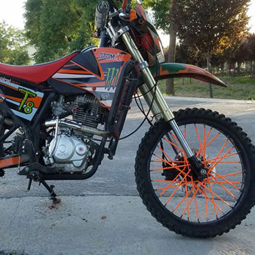 36Pcs Bike Motorcycle Wheel Spoke Wraps Rim Skin Cover Guard Motocross Kits