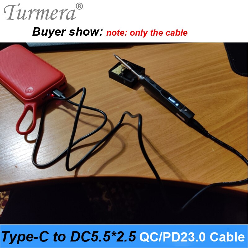 Déclencheur PD QC3.0 20V pour alimentation PD type-c à cc 5.5*2.5mm câble pour batterie externe de charge à TS100 fer à souder et ordinateur portable