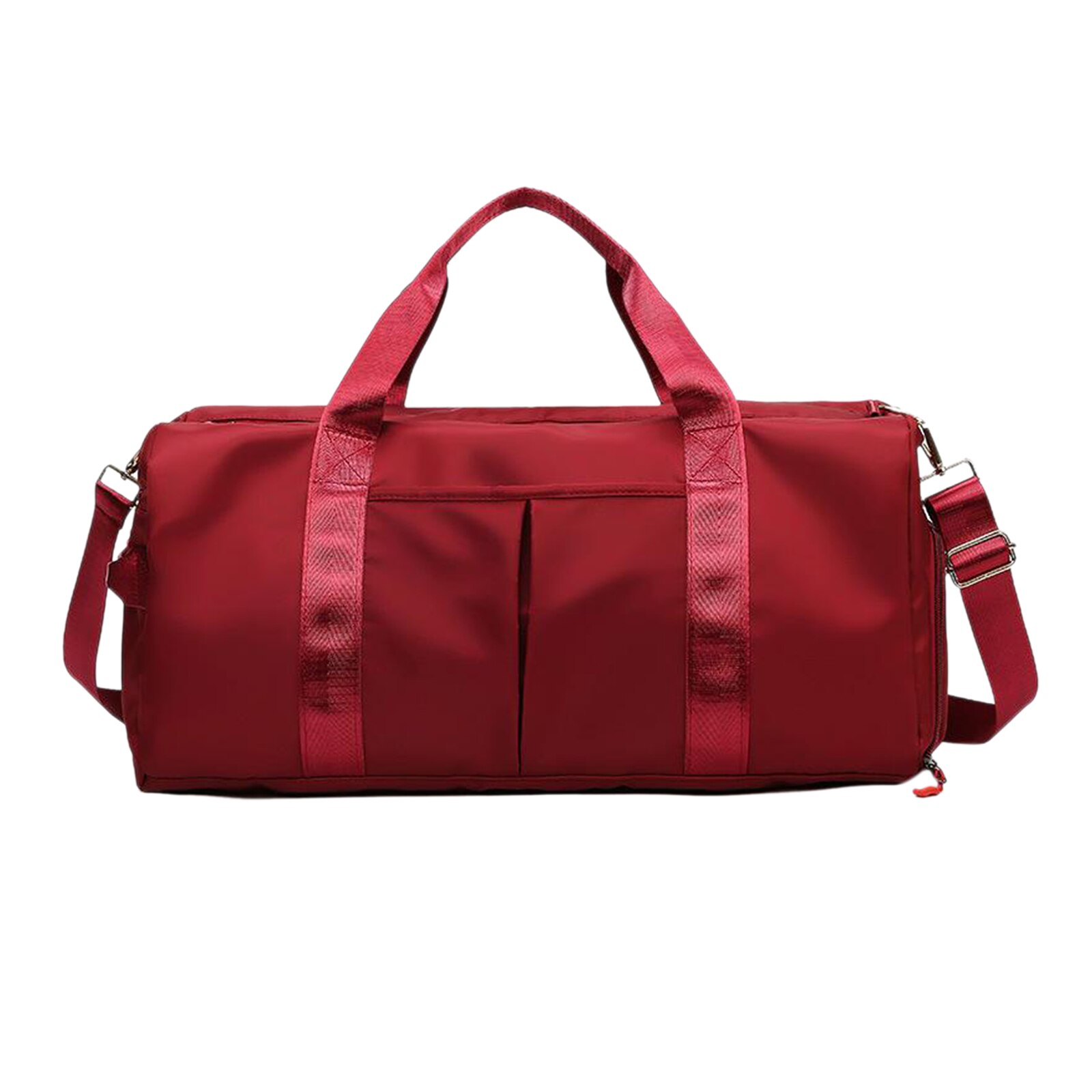 Gym Duffle Sports Bag with Shoe Compartment, Waterproof Travel Fitness Holdall: Pink