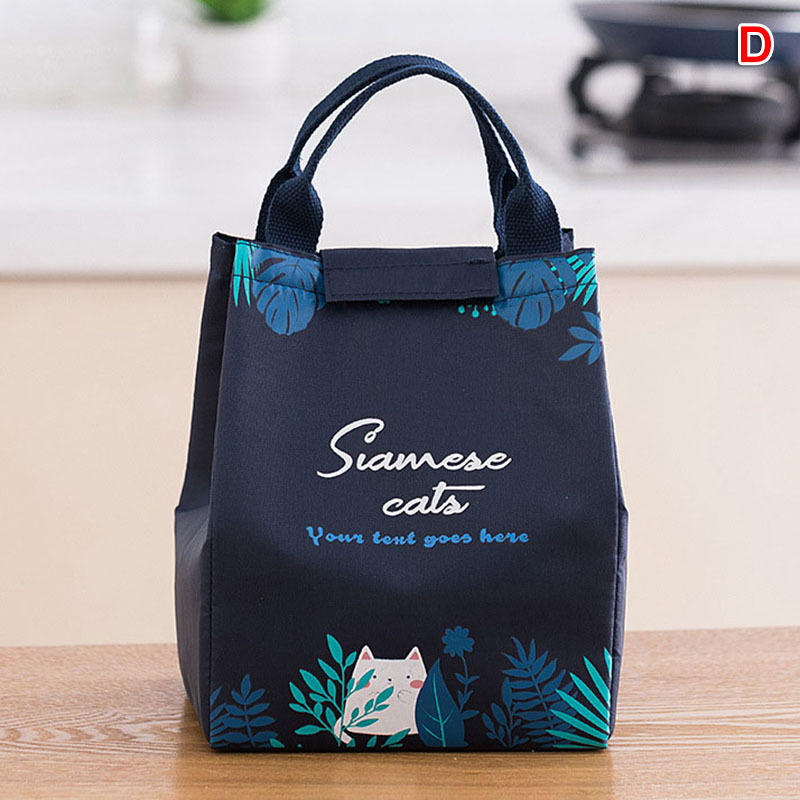 Contracted Style Insulated Lunch Bag, Durable Bento Pouch, Thermal Insulated Lunch Box Tote Cooler Bag Lunch Container Bag: D