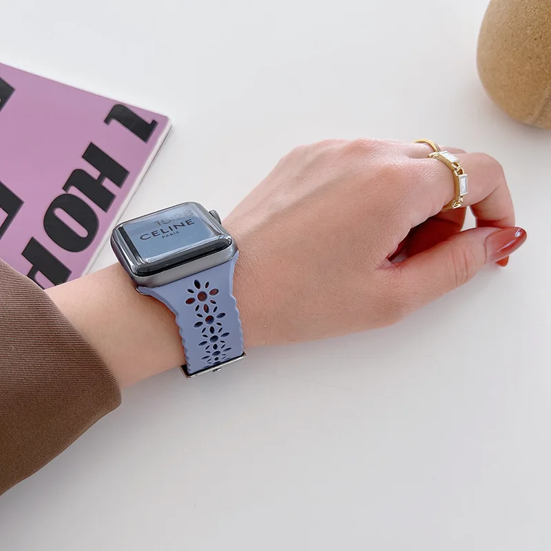 Siliconen bandjes voor Apple Watch 44 mm 40 mm 38 mm 42 mm Ultra 2 49 mm sportarmband iwatch serie 9 7 8 6 Se 5 4 3 41 mm 45 mm band