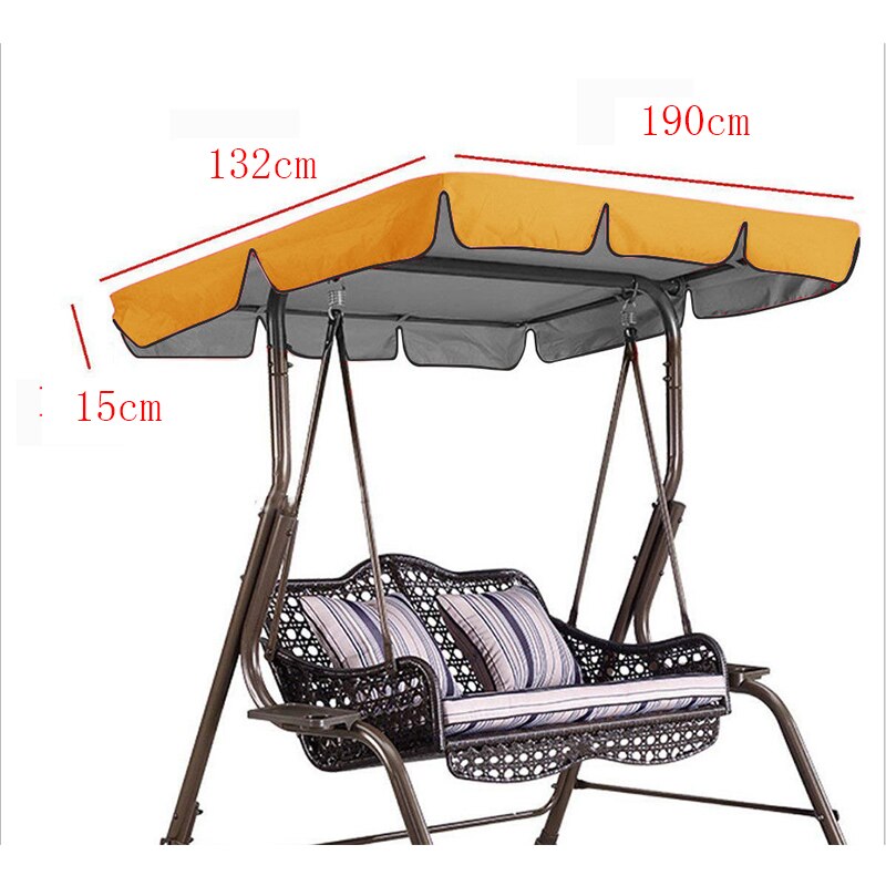 Canopy Roof Canopy Replacement Swing Chair Awning Garden Swing Canopy Waterproof Outdoor Swing Chair Hammock: 190-132-15cm