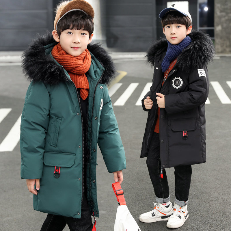 Veste d'hiver en coton de pour garçons, manteau et épais, vêtements d'extérieur décontractés à capuche pour enfants de 5 6 7 8 9 10 11 12 13 14 ans