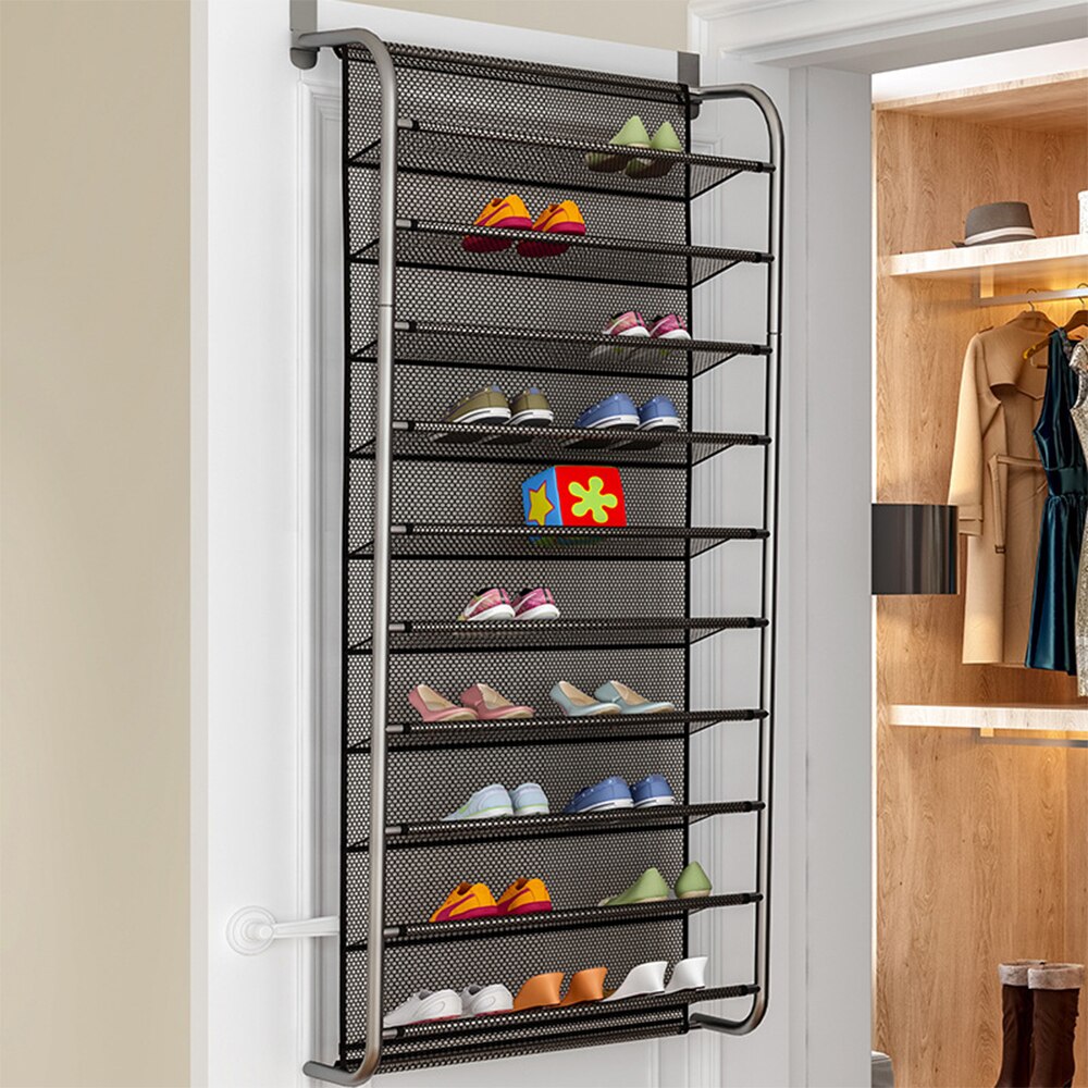 DIDIHOU 36 Paar Über Tür Hängen Schuh Gestell 10 Ebene Schuhe Organizer Zauberstab Montiert Schuh Hängen Regal 1 stücke