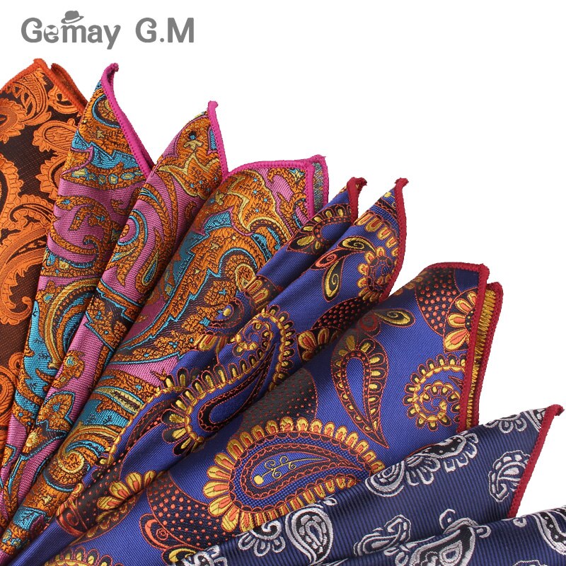 Mænd lommetørklæder hanky til mænd blomstret herre lommetørklæder afslappet jakkesæt firkantede lommetørklæde håndklæder til fest 25 cm x 25 cm