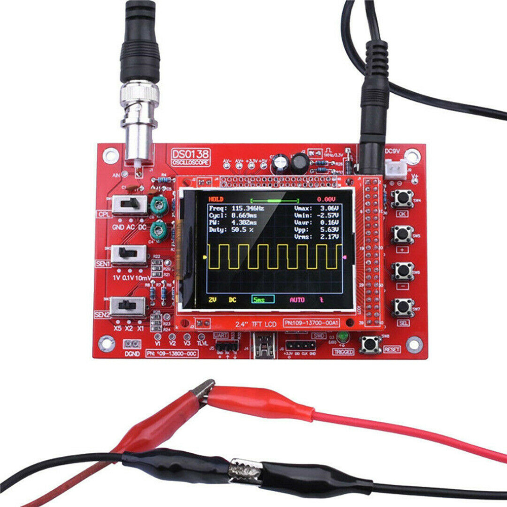 Oscilloscope numérique kit de bricolage entièrement soudé assemblé DSO138 2.4 "TFT Oscilloscope numérique + sonde B1